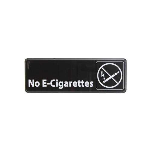 Thunder Group PLIS9337BK 9" W x 3" H "No E-Cigarettes" Information Symbol Sign