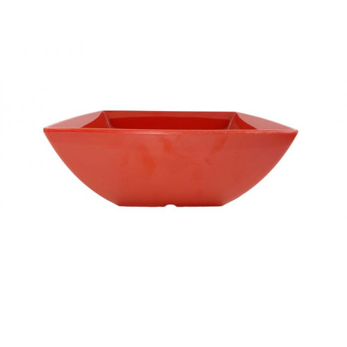 Thunder Group 69008PR 60 Oz. Pure Red Square Melamine Classic Bowl