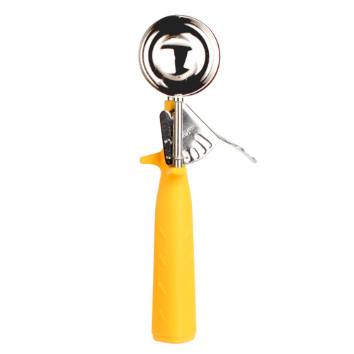 Thunder Group SLDS220P 1.63 Oz. #20 Yellow Stainless Steel Plastic Handle Disher