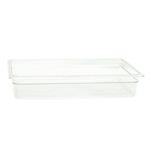 Thunder Group PLPA8004 Full Size Clear Polycarbonate 4" Deep Food Pan