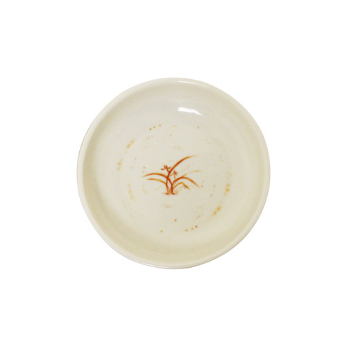 Thunder Group 1903GD 3 Oz. Gold Orchid Round Melamine Flat Bowl