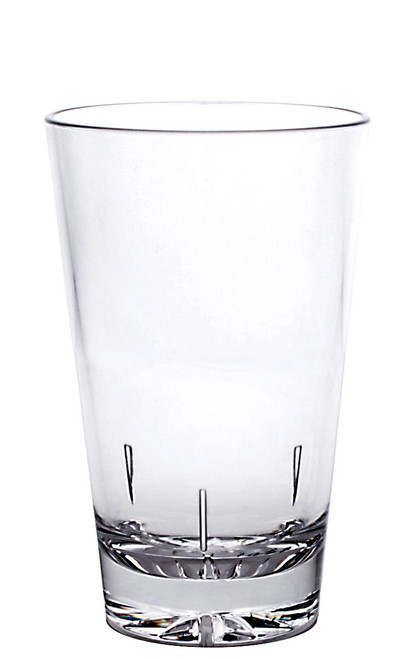 Thunder Group PLTHMG016C 16 Oz. Clear Polycarbonate Starburst Base Mixing Glass