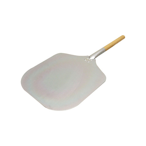 Thunder Group ALWDPP2512 25" Long Rectangular Aluminum Blade with Wood Handle Pizza Peel