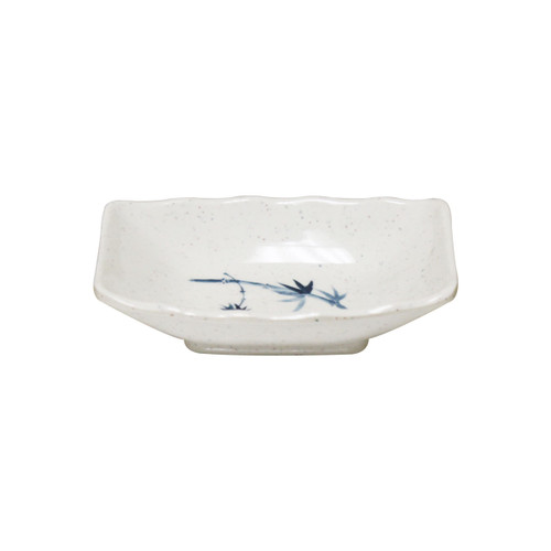 Thunder Group 0001BB 2 Oz. Blue Bamboo Melamine Sauce Dish