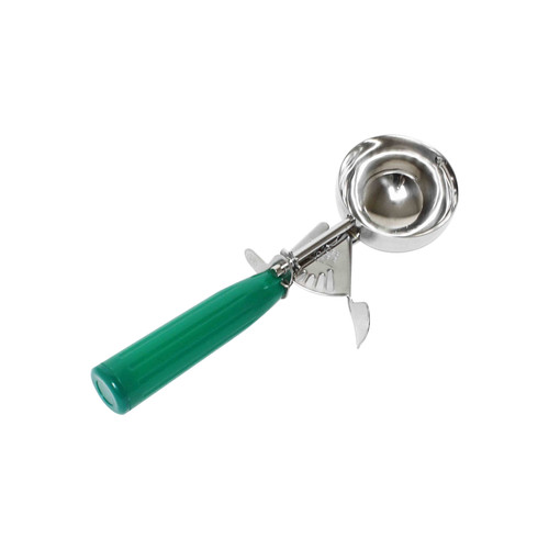 Thunder Group SLDS012 2.67 Oz. Green Stainless Steel Plastic Handle Disher
