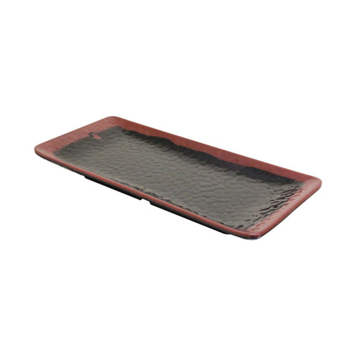 Thunder Group 2411TM 11.25" W x 5" D Melamine Rectangular Tenmoku Plate