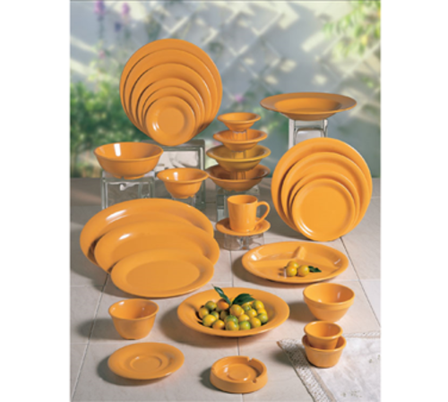 Thunder Group CR106YW 6.5" Dia. Yellow Melamine Round Narrow Rim Plate