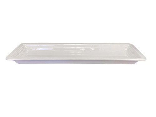 Thunder Group GN1221W 2/4 Size White Melamine Food Pan