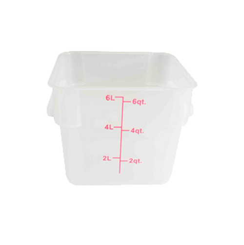 Thunder Group PLSFT006TL 6 Qt. Translucent Square Polypropylene Food Storage Container