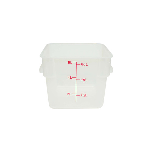 Thunder Group PLSFT006TL 6 Qt. Translucent Square Polypropylene Food Storage Container