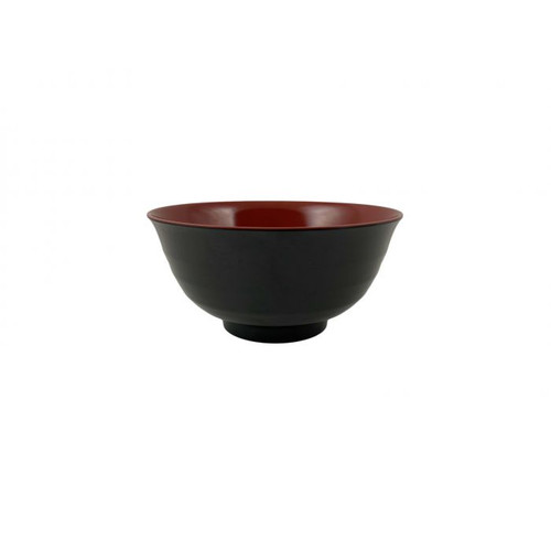 Thunder Group 5565JBR 28 Oz. Two Tone Melamine Round Donburi or Soba Soup Bowl