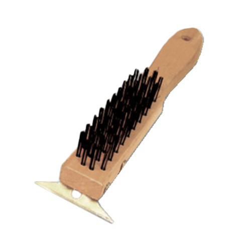 Thunder Group WDBS011H 11" L Wood Handle Heavy-Duty Wire Brush