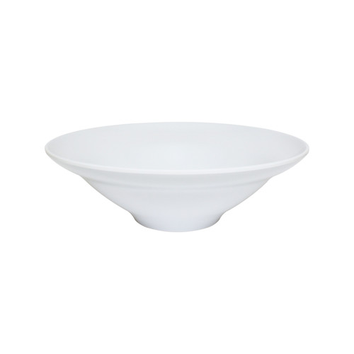 Thunder Group PS6013W 70 Oz. Passion White Melamine Round Salad Serving Bowl