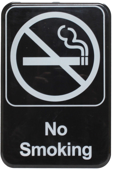 Thunder Group PLIS6912BK 6" x 9" White Information Symbol Sign