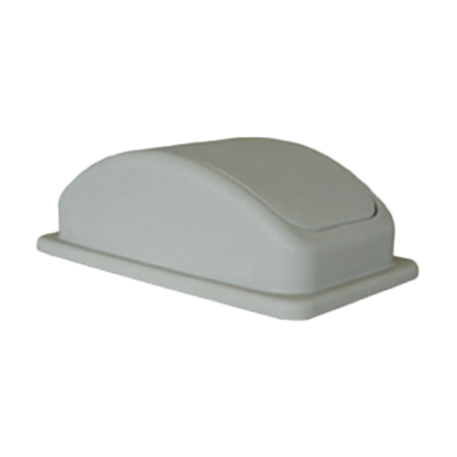 Thunder Group PLTC023GL Gray Plastic Swing Door Rectangular Trash Can Lid