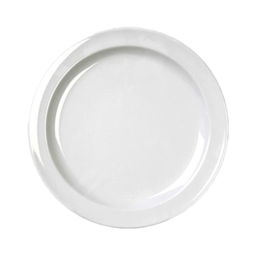Thunder Group NS106W 6.5" Dia. NuStone White Melamine Round Plate