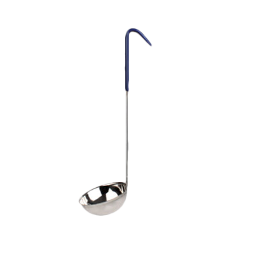 Thunder Group SLOL207 8 Oz. Blue One Piece Stainless Steel Serving Ladle