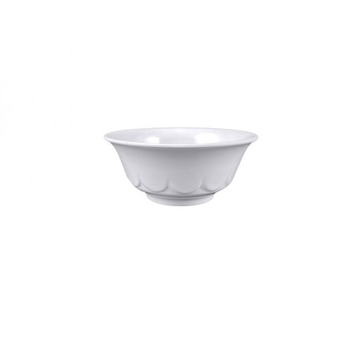 Thunder Group 5265TW 25 Oz. Imperial White Melamine Scalloped Bowl