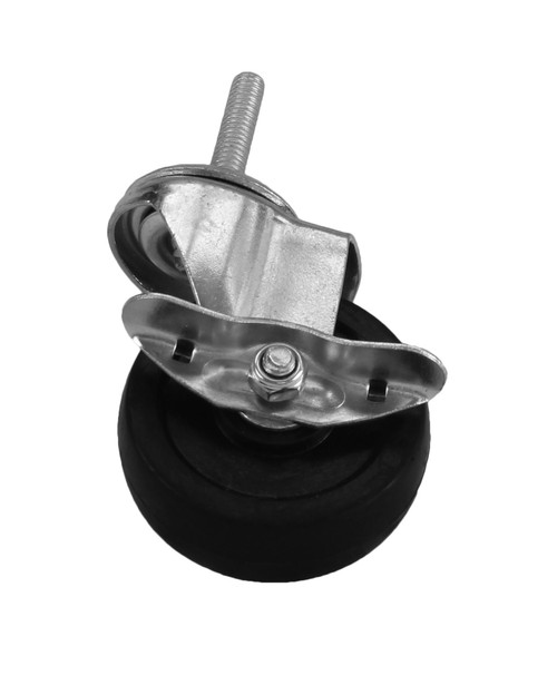 Thunder Group PLCB3140B 3" Rubber Stem Caster with Side Brake