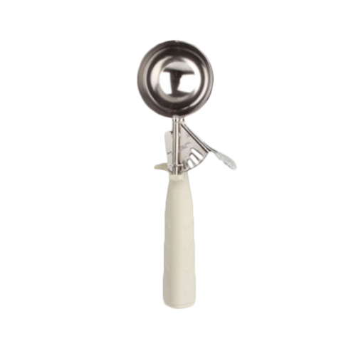 Thunder Group SLDS210P 3.25 Oz. #10 Ivory Stainless Steel Plastic Handle Disher