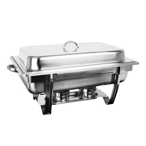 Thunder Group SLRCF0833BT 8 Qt. Stainless Steel Lift-Off Cover Rectangular Chafer