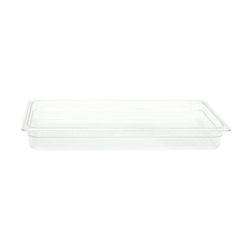 Thunder Group PLPA8002 Full Size Clear Polycarbonate 2.5" Deep Food Pan