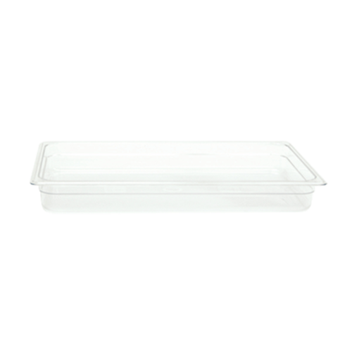 Thunder Group PLPA8002 Full Size Clear Polycarbonate 2.5" Deep Food Pan