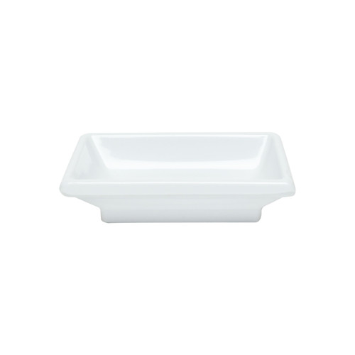 Thunder Group 19001WT 2 Oz. White Rectangular Melamine Classic Sauce Dish