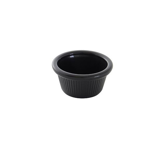 Thunder Group PL509BL1 2 Oz. Black Round Plastic Ramekin