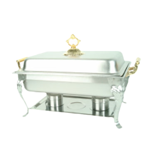 Thunder Group SLRCF8533 8 Qt. Stainless Steel Lift-Off Cover Rectangular Deluxe Chafer