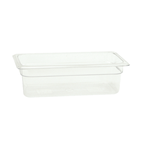 Thunder Group PLPA8134 1/3 Size Clear Polycarbonate 4" Deep Food Pan