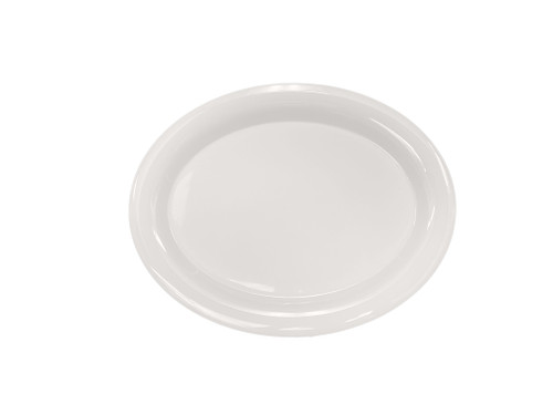 Thunder Group CR213V 13.5" W x 10.5" D Ivory Melamine Oval Platter