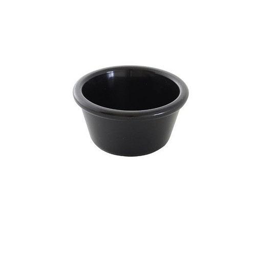 Thunder Group PL538BL1 4 Oz. Black Plastic Round Ramekin