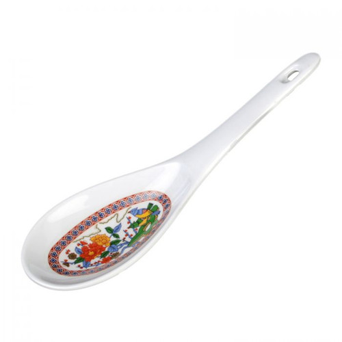 Thunder Group 7005P 1.5 Oz. Peacock Melamine with Hanging Hole Rice Ladle