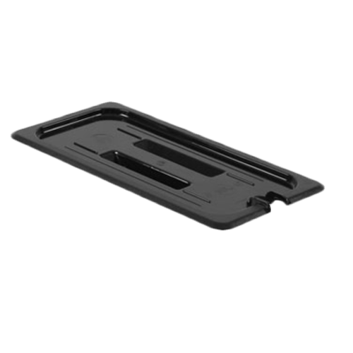 Thunder Group PLPA7130CSBK 1/3 Size Black Polycarbonate Food Pan Cover