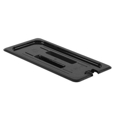 Thunder Group PLPA7130CSBK 1/3 Size Black Polycarbonate Food Pan Cover