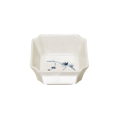 Thunder Group 1002BB 4 Oz. Blue Bamboo Melamine Square Side Bowl