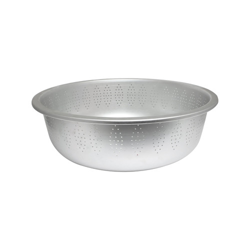 Thunder Group ALSB001 19.5" Dia. x 6" H Aluminum Perforated Tapered Edges Asian Style Colander
