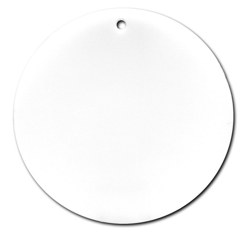 Thunder Group PLRCB002 14" Dia. x 0.5" Thick White Polyethylene Round Cutting Board