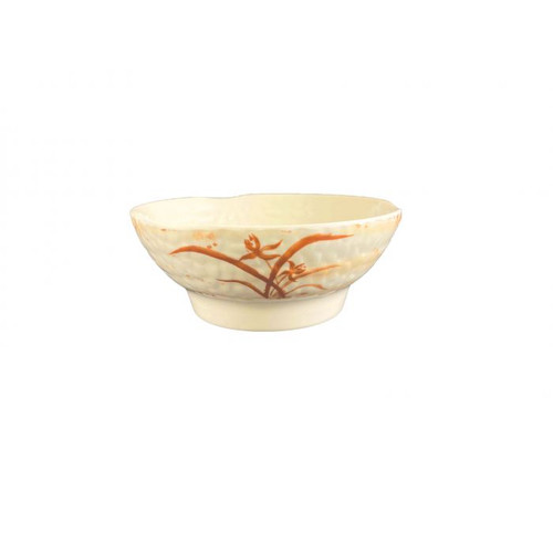 Thunder Group 3708GD 38.5 Oz. Melamine Gold Orchid Wave Soup Bowl