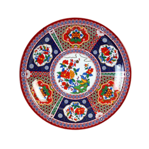 Thunder Group 1015TP 14.38" Dia. Melamine Peacock Round Plate
