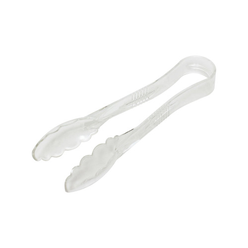 Thunder Group PLSGTG009CL 9" Clear Polycarbonate Scallop Serving Tongs