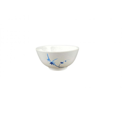 Thunder Group 5206BB 25 Oz. Melamine Blue Bamboo Round Rice Bowl