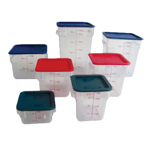 Thunder Group PLSFT022PC 22 Qt. Clear Polycarbonate Square Food Storage Container