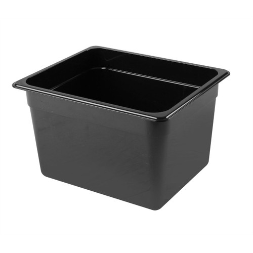 Thunder Group PLPA8128BK Black Polycarbonate 1/2 Food Pan
