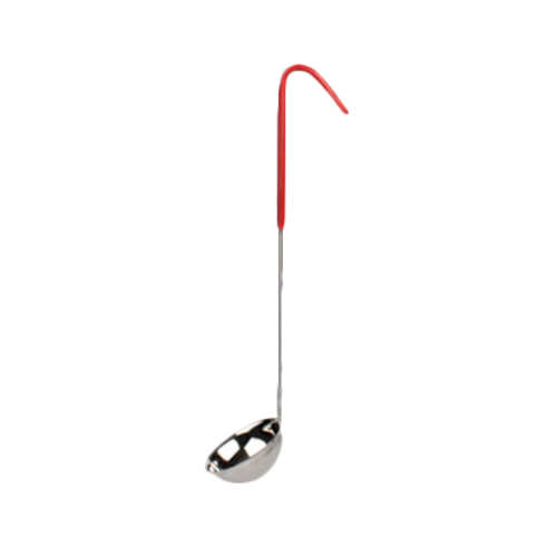 Thunder Group SLOL203 2 Oz. Red One Piece Stainless Steel Serving Ladle