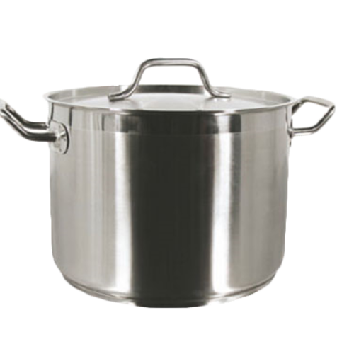 Thunder Group SLSPS024 24 Qt. Stainless Steel Induction Stock Pot with Lid