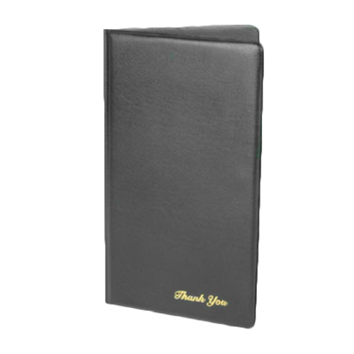 Thunder Group PCPC-1BL 5.75 " W x 9.5" H Black Double Panel Check Presentation Holder