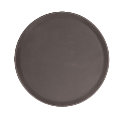 Thunder Group PLFT1400BR 14" Brown Fiber Glass Round Serving Tray
