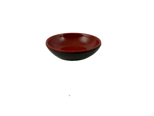 Thunder Group 1101JBR 1 Oz. Red and Black Melamine Two-Tone Sauce Dish